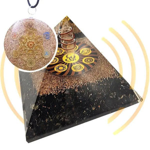 pack de protection énergie orgone orgonite pyramide bracelet et collier pendentif