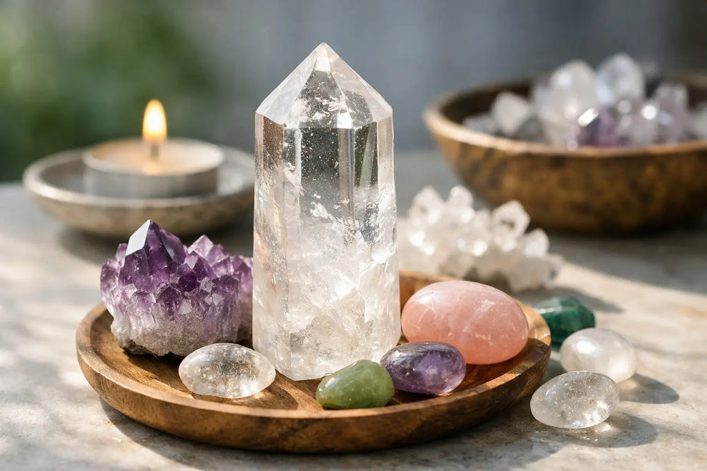 Quartz clair et rechargement des cristaux
