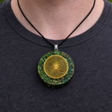 Collier Pendentif Orgone TORE Rubis Zoïsite