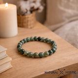 Bracelet Agate Mousse ÉQUILIBRE Chakra Anahata pierre fine