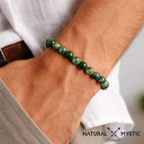 Bracelet Agate Mousse ÉQUILIBRE Chakra Anahata pierre fine