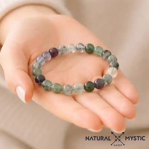 Bracelet Fluorite Multicolore HARMONIE Chakra Anahata pierre fine