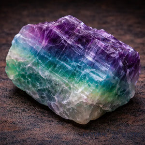 Bracelet Fluorite Multicolore HARMONIE Chakra Anahata pierre fine