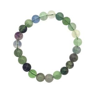 Bracelet Fluorite Multicolore HARMONIE Chakra Anahata pierre fine