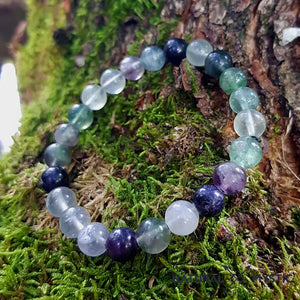 Bracelet Fluorite Multicolore naturelle pierre fine