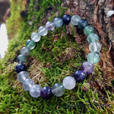 Bracelet Fluorite Multicolore naturelle pierre fine