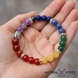 Bracelet HARMONIE 7 Chakras Pierres Naturelles 18cm pierre fine
