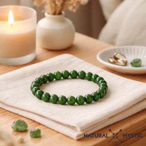 Bracelet Jade Vert ABONDANCE Chakra Anahata pierre fine