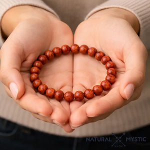 Bracelet Jaspe Rouge ANCRAGE Chakra Muladhara pierre fine