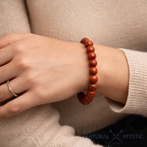 Bracelet Jaspe Rouge ANCRAGE Chakra Muladhara pierre fine