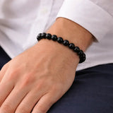 Bracelet Obsidienne Œil Céleste PROTECTION Chakra Ajna pierre fine