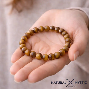 Bracelet Oeil de Tigre PROTECTION Chakra Manipura pierre fine