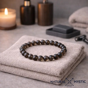 Bracelet Quartz Fumé ANCRAGE Chakra Muladhara pierre fine