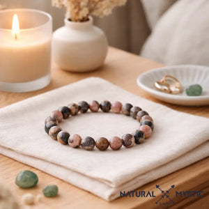 Bracelet Rhodonite RÉÉQUILIBRE Chakra Anahata pierre fine