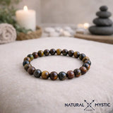 Bracelet Tigre Taureau Faucon TRIPLE PROTECTION Chakra Manipura pierre fine