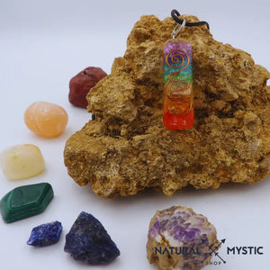 Collier Pendentif Énergie Orgone 7 Chakras pendentif orgonite