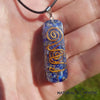 Collier Pendentif Orgonite lOriginale Lapis Lazuli pende