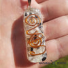 Collier Pendentif Orgonite lOriginale Pierre de Lune