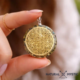 Collier Pendentif Fleur de Vie Orgone | Scalaire Labradorite pendentif orgonite