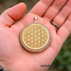 Collier Pendentif Fleur de Vie Orgone | Scalaire Sélénite pendentif orgonite