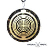 Collier Pendentif Fleur de Vie Orgone | Scalaire Tourmaline Noire pendentif orgonite