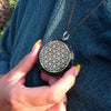 Collier Pendentif Fleur de Vie Orgone | Scalaire Tourmaline Noire pendentif orgonite