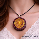 Collier Pendentif Orgone TORE Grenat Almandin pendentif orgonite