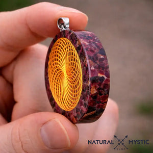 Collier Pendentif Orgone TORE Grenat Almandin pendentif orgonite