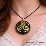 Collier Pendentif Orgone TRISKEL Shungite pendentif orgonite