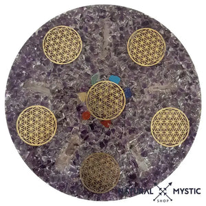 Les Imparfaites à prix minis Grand plateau Rechargement - Améthyste pyramide orgonite