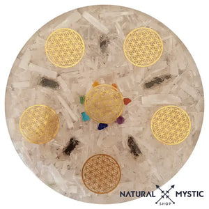 Les Imparfaites à prix minis Grand plateau Rechargement - Sélénite pyramide orgonite