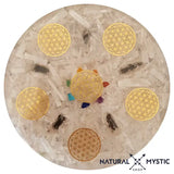 Les Imparfaites à prix minis Grand plateau Rechargement - Sélénite pyramide orgonite