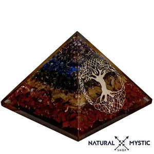 Les Imparfaites à prix minis Pyramide Arbre - 7 chakras pyramide orgonite