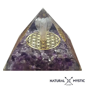 Les Imparfaites à prix minis Pyramide Céleste - Améthyste Cristal de Roche pyramide orgonite