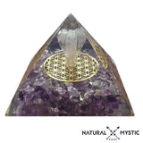 Les Imparfaites à prix minis Pyramide Céleste - Améthyste Cristal de Roche pyramide orgonite
