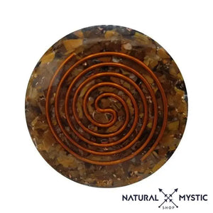 Les Orgonites de poche Imparfaits à prix minis Orgonite de poche - Œil de tigre pyramide orgonite