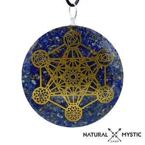 Les Pendentifs orgonite Imparfaits à prix minis Pendentif orgonite - Merkaba Lapis lazuli et Aigue marine pyramide orgonite