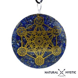 Les Pendentifs orgonite Imparfaits à prix minis Pendentif orgonite - Merkaba Lapis lazuli et Aigue marine pyramide orgonite