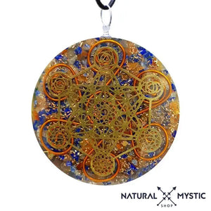 Les Pendentifs orgonite Imparfaits à prix minis Pendentif orgonite - Merkaba Lapis lazuli et Aigue marine pyramide orgonite
