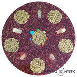 Les Plateaux de rechargement Imparfaits à prix minis Grand plateau de rechargement - Grenat Almandin pyramide orgonite