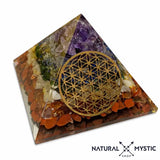 Les Pyramides Imparfaites à prix minis Pyramide Fleur de Vie - 7 chakras pyramide orgonite