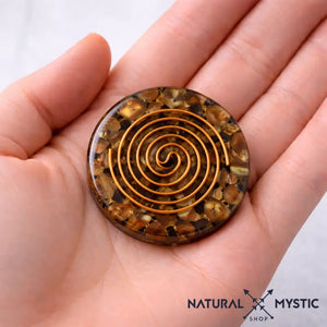 Orgonite de Poche | Cabochon de protection Oeil de Tigre Œil de Tigre orgonite de poche