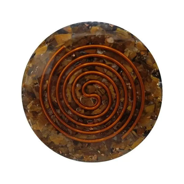Orgonite de Poche | Cabochon de protection EMF Œil de Tigre orgonite poche