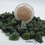 Orgonite de Poche | Cabochon de protection Sélénite Sélénite orgonite de poche