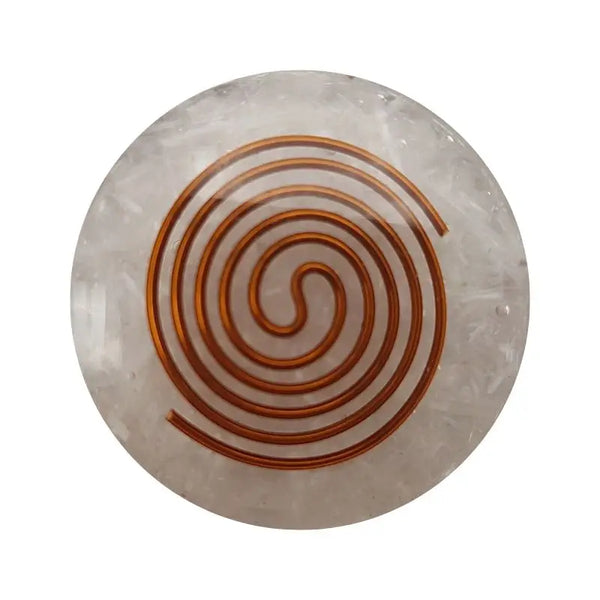 Orgonite de Poche | Cabochon de protection EMF Sélénite orgonite poche