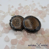 Orgonite de Poche | Cabochon de protection Tourmaline Tourmaline Noire orgonite de poche