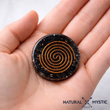Orgonite de Poche | Cabochon de protection Tourmaline Tourmaline Noire orgonite de poche