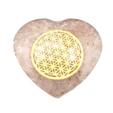 Orgonite de Poche | Cœur Fleur de Vie Quartz Rose orgonite poche