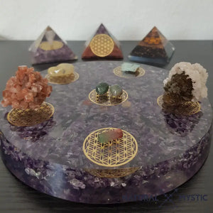 PLATEAU DE RECHARGEMENT ORGONE AMÉTHYSTE pack orgonite