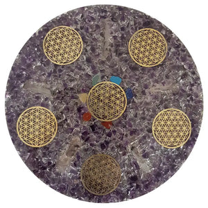PLATEAU DE RECHARGEMENT ORGONE AMÉTHYSTE pack orgonite